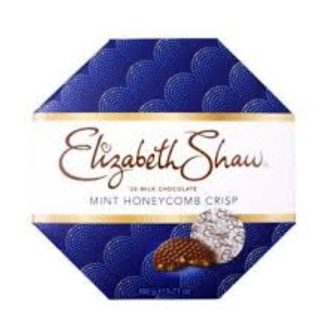 ELIZABETH SHAW MILK CHOC MINT HONEYCOMB CRISP 162G